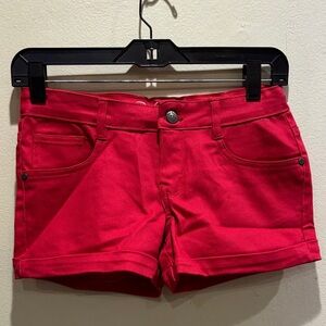Real Love Vibrant Red Women's Jean Shorts